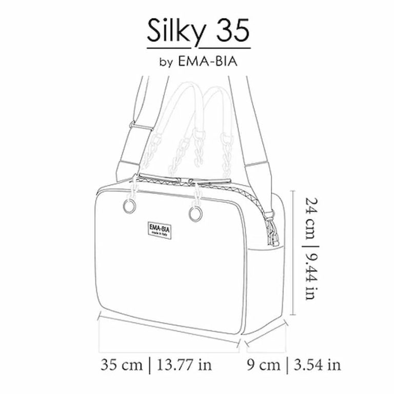Tasche aus Seide und Leder technisches Design Tasche aus Seide und Leder technisches Design