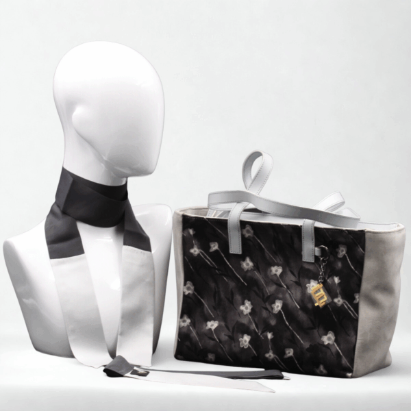 Light grey suede day bag - Silky kit 30