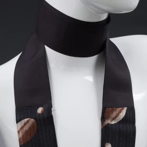 black-silk-scarf-with-brown-print