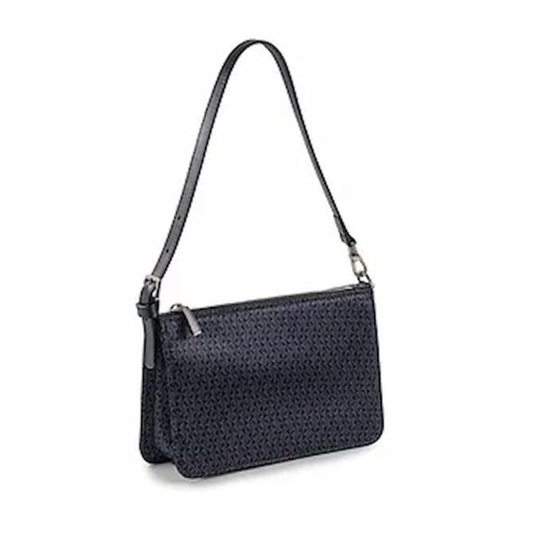 borsa a spalla e a mano in pelle e seta