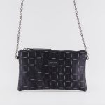 Tasche mit Kette aus Seide mit geometrischem Print