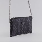 Tasche mit Kette aus Seide mit geometrischem Print