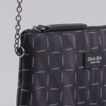 Tasche mit Kette aus Seide mit geometrischem Print