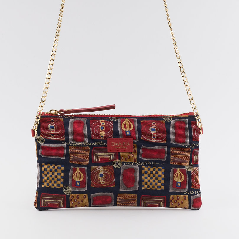 Tasche mit Print-Muster-ton-ton-ton-rot Tasche mit rotem ton-sur-ton gemustertem Druck