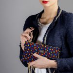 Borsa in seta con catena oro