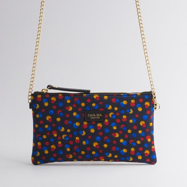 Borsa in seta con catena oro