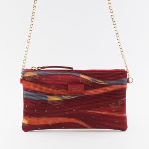 silk bag with red print