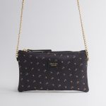 Black silk bag with chain