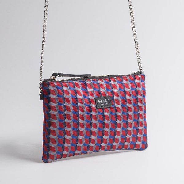Red silk bag with chain