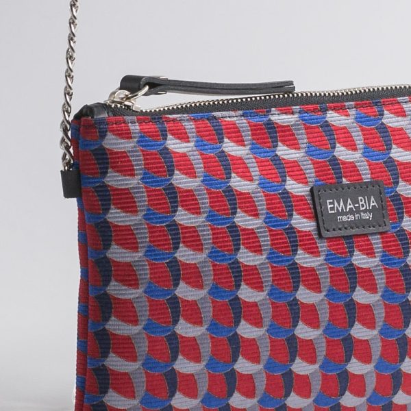 Red silk bag with chain