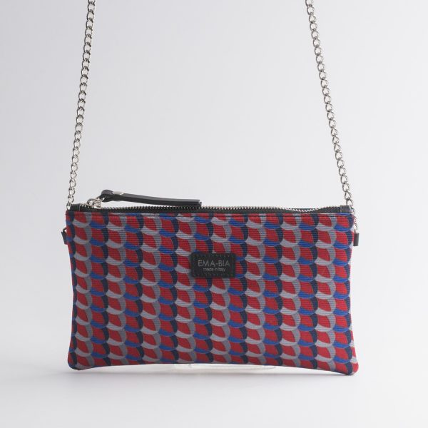 Red silk bag with chain