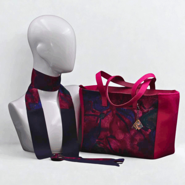 Purple suede day bag - Silky kit 30