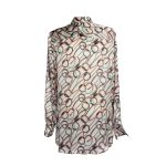 camicia in seta aurora cioccolato retro