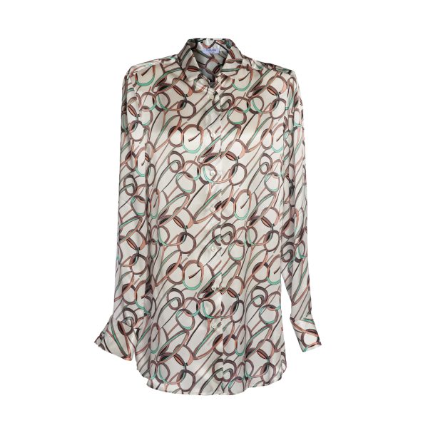 camicia in seta aurora cioccolato