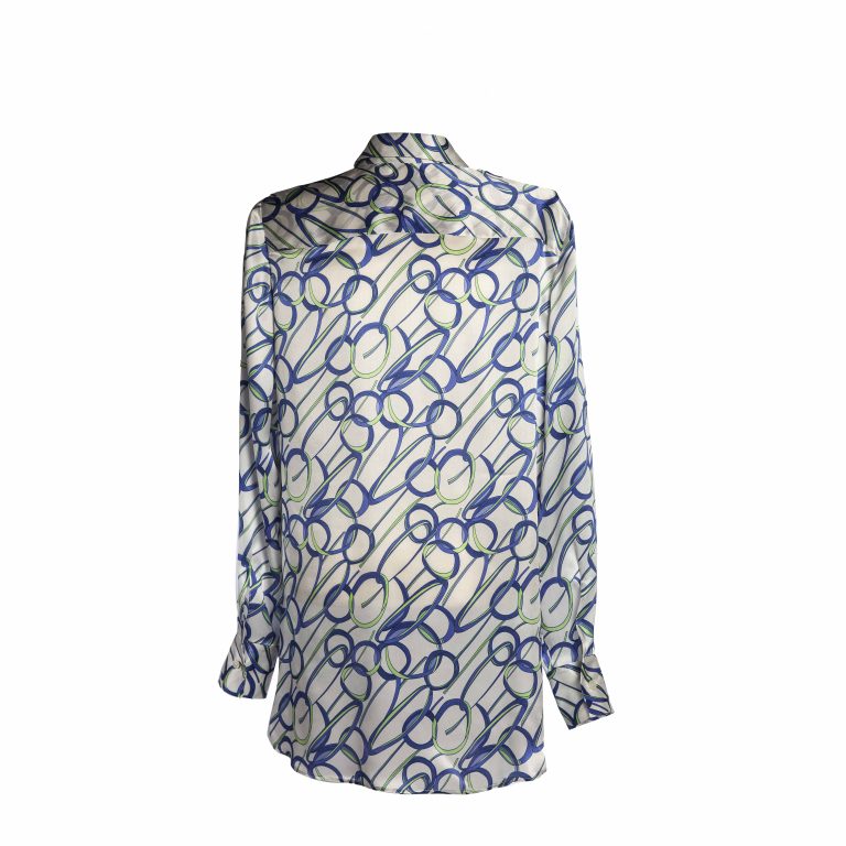 camicia-in-seta-con-stampa-a-cerchio-retro camicia in seta con stampa a cerchio retro