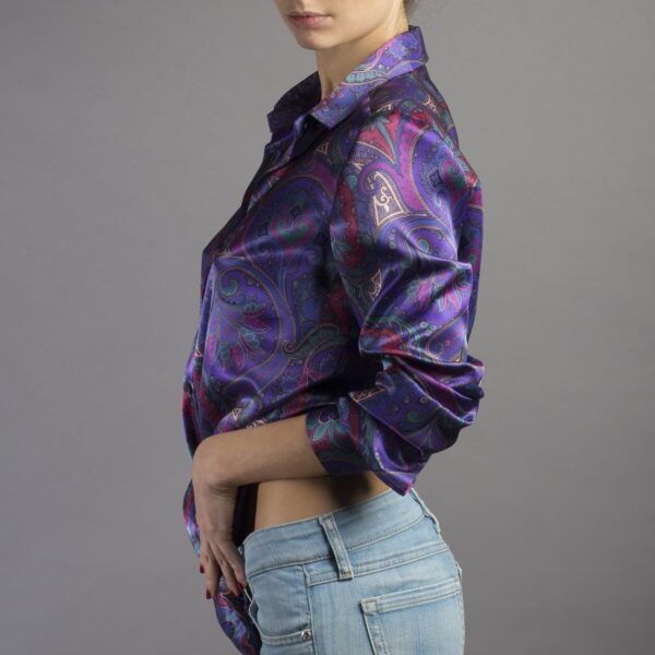 Purple Cachemire Silk Shirt – Silky Shirt Universo