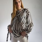 camicia in seta jasmine con fantasia