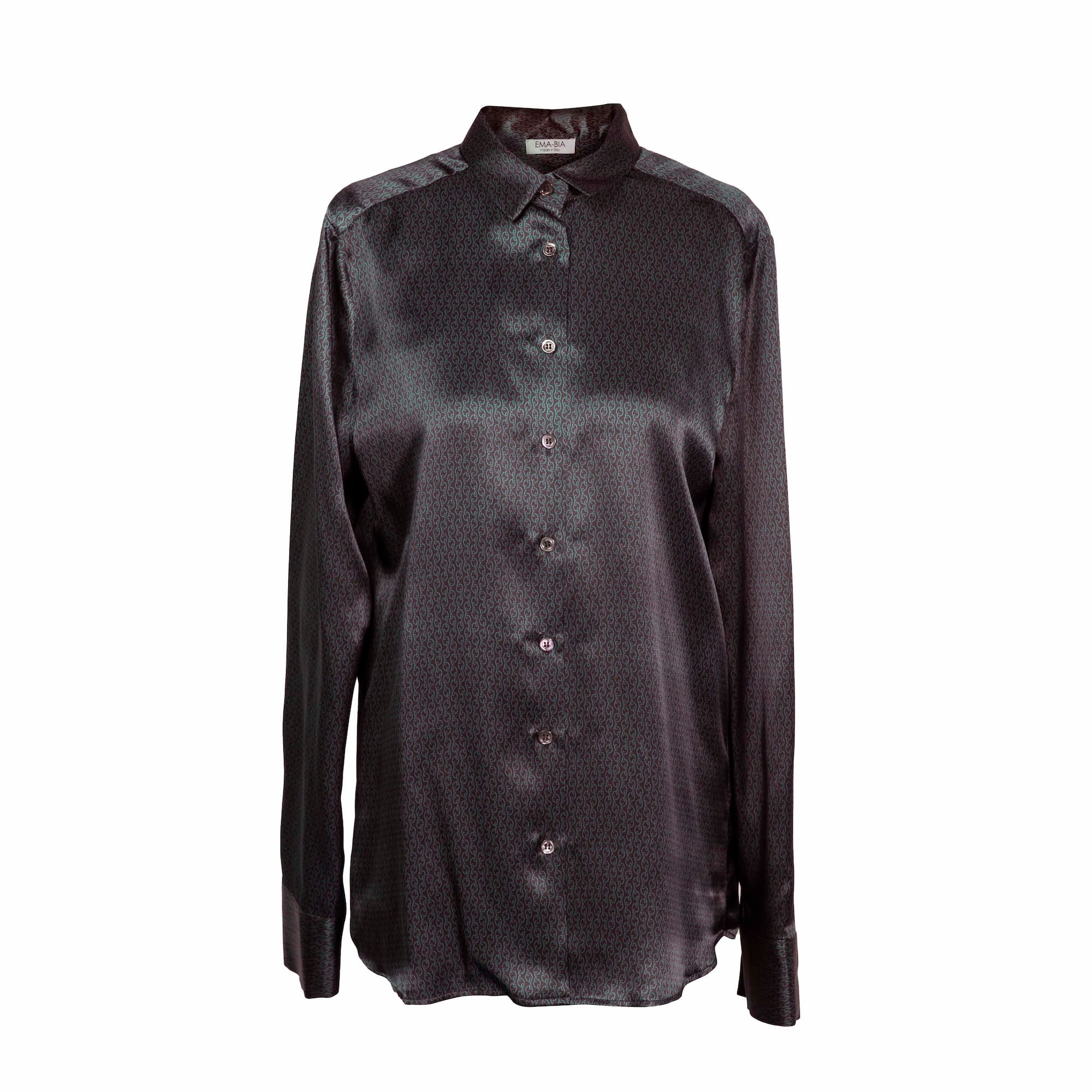 Camicia outlet nera seta