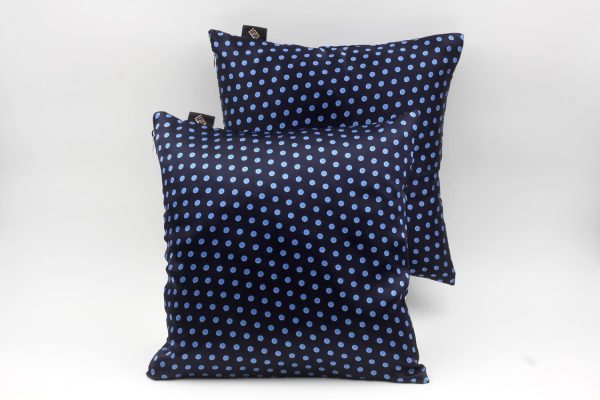 Cuscini quadrati arredo classici pois blu