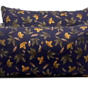 Cuscini rettangolari decorativi in seta floreale blu