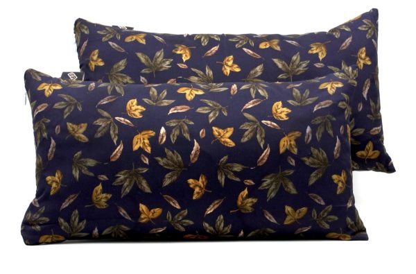 Cuscini rettangolari decorativi in seta floreale blu