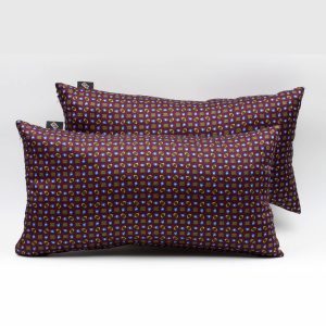 Rectangular decorative purple silk cushions - Silky Pillows Rectangular