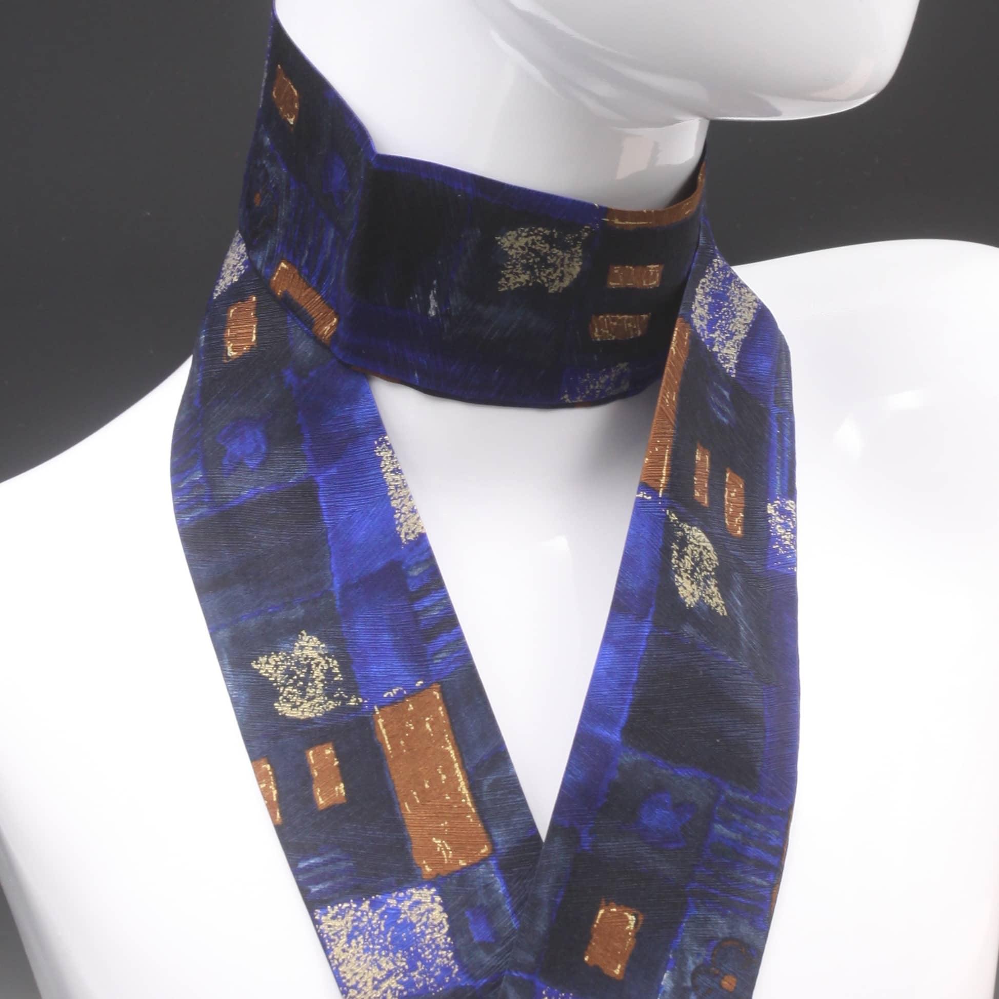 foulard blu geometrico