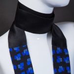 foulard blu nero