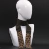 Foulard grigio in pura seta - Silky Stripes