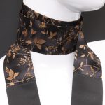 Foulard neckwarmer black in pure silk