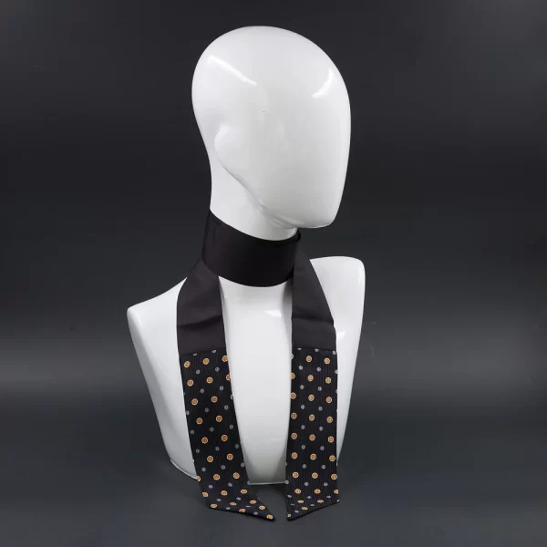 foulard-nero-seta-stampata