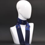 Foulard scaldacollo in pura seta blu