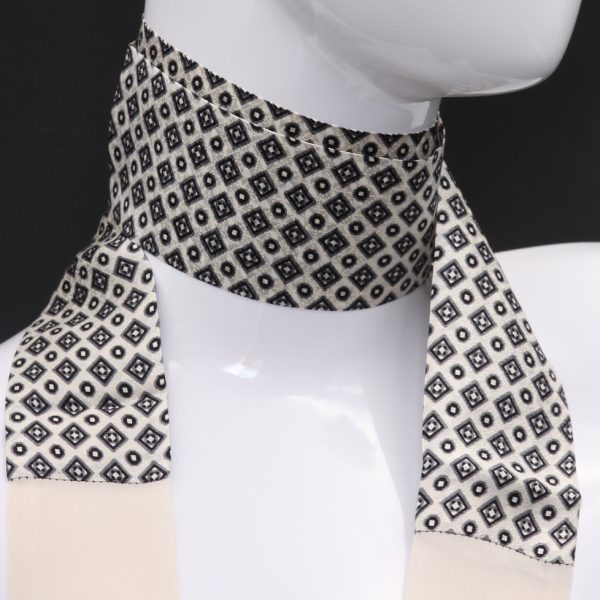foulard white in pure silk