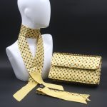 Kit Clutch pochette e foulard rosso e blu