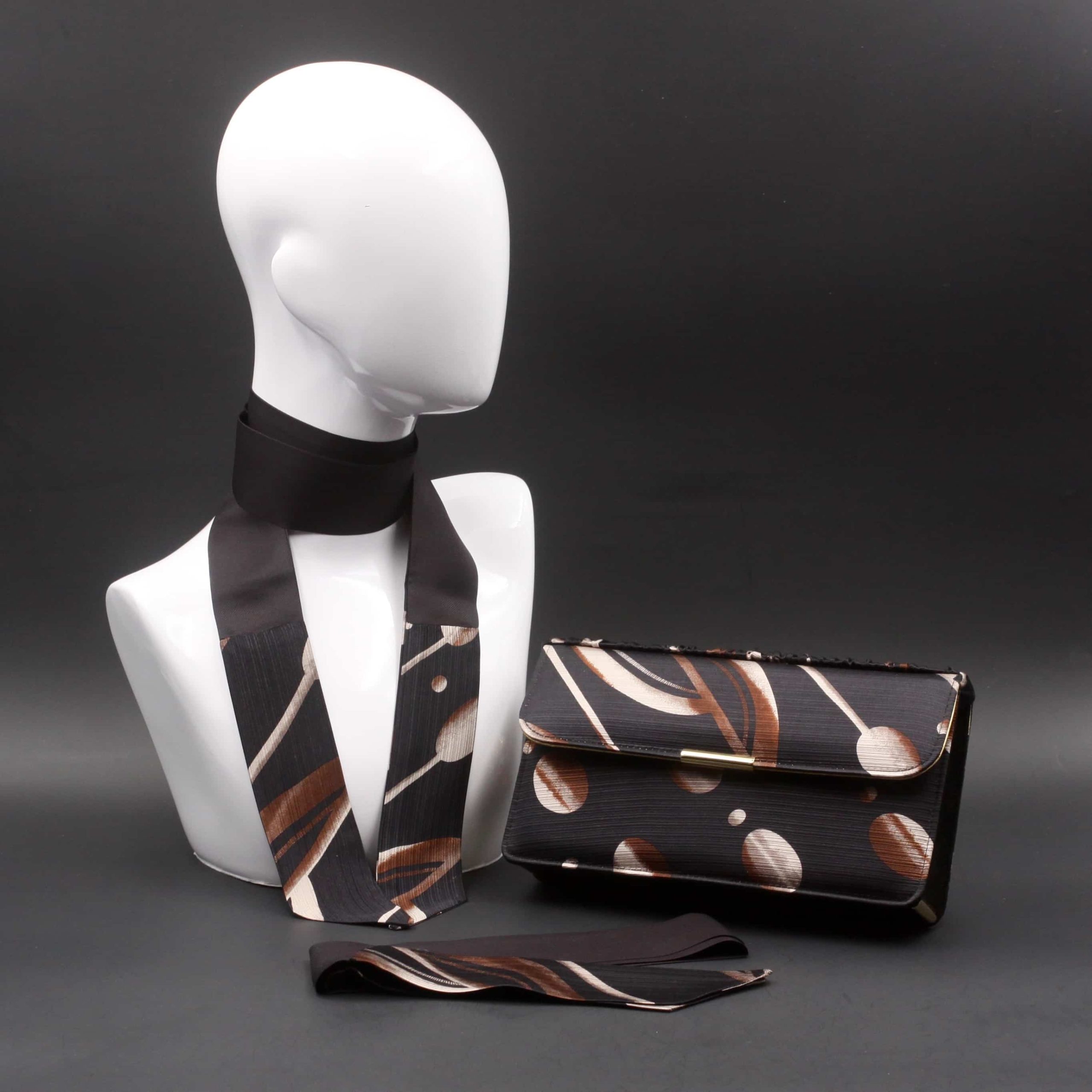 kit-clutch-stampa-floreale-nera Kit clutch stampa floreale nera