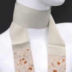 foulard small beige pure silk