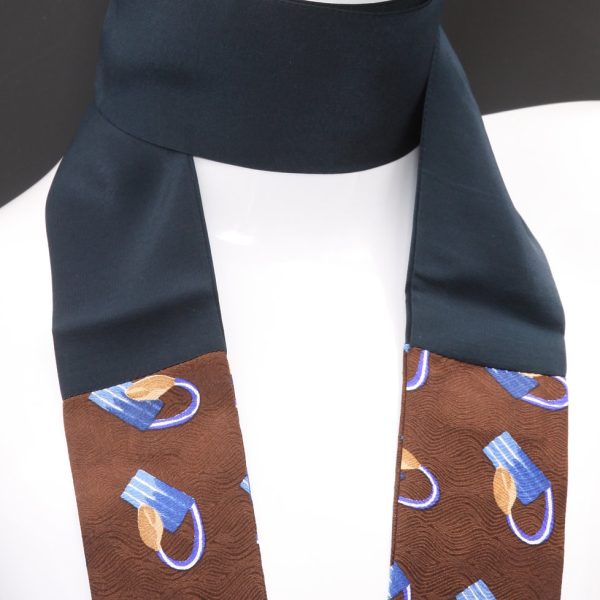 scarf small silk brown