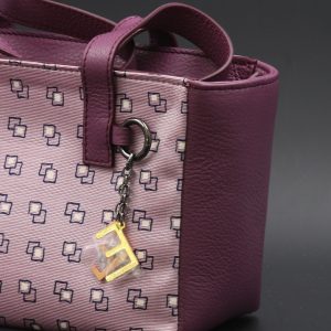 shoulder bag woman in silk purple