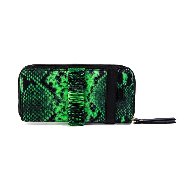 silky wallet_verde_animalier_