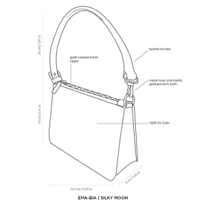 silky moon bag technical drawing