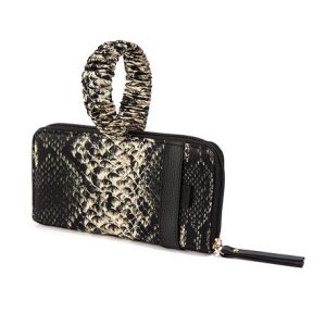 Geldbörse-Clutch aus grauer Seide - Silky Wallet