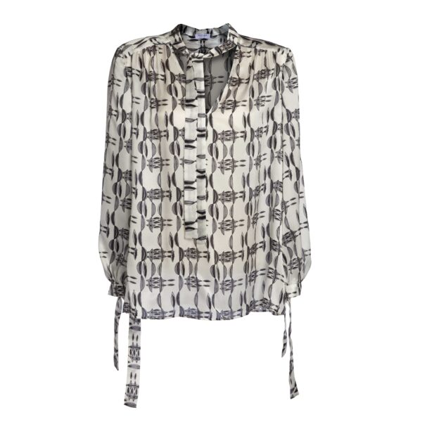 White Silk Shirt - Silky Shirt Natura Jasmine
