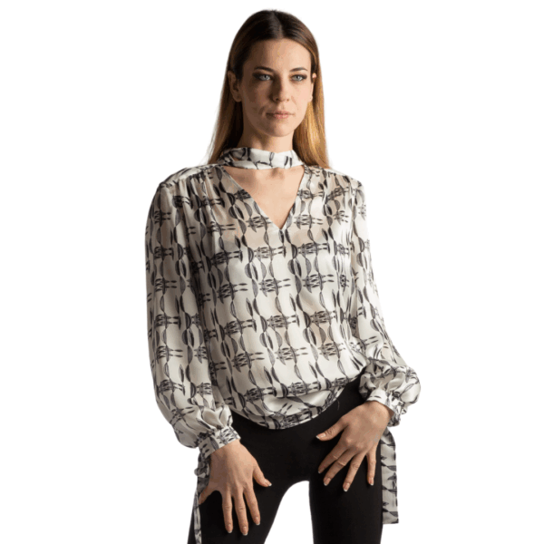 White Silk Shirt - Silky Shirt Natura Jasmine