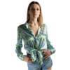 Green silk shirt - Silky Shirt Natura Aurora