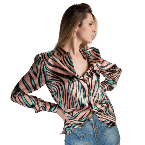 Zebra Seidenhemd - Silky Shirt Natura Aurora