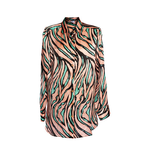 Zebra Seidenhemd - Silky Shirt Natura Aurora