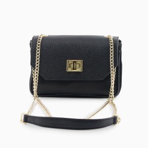Borsa con catenella elegante nera