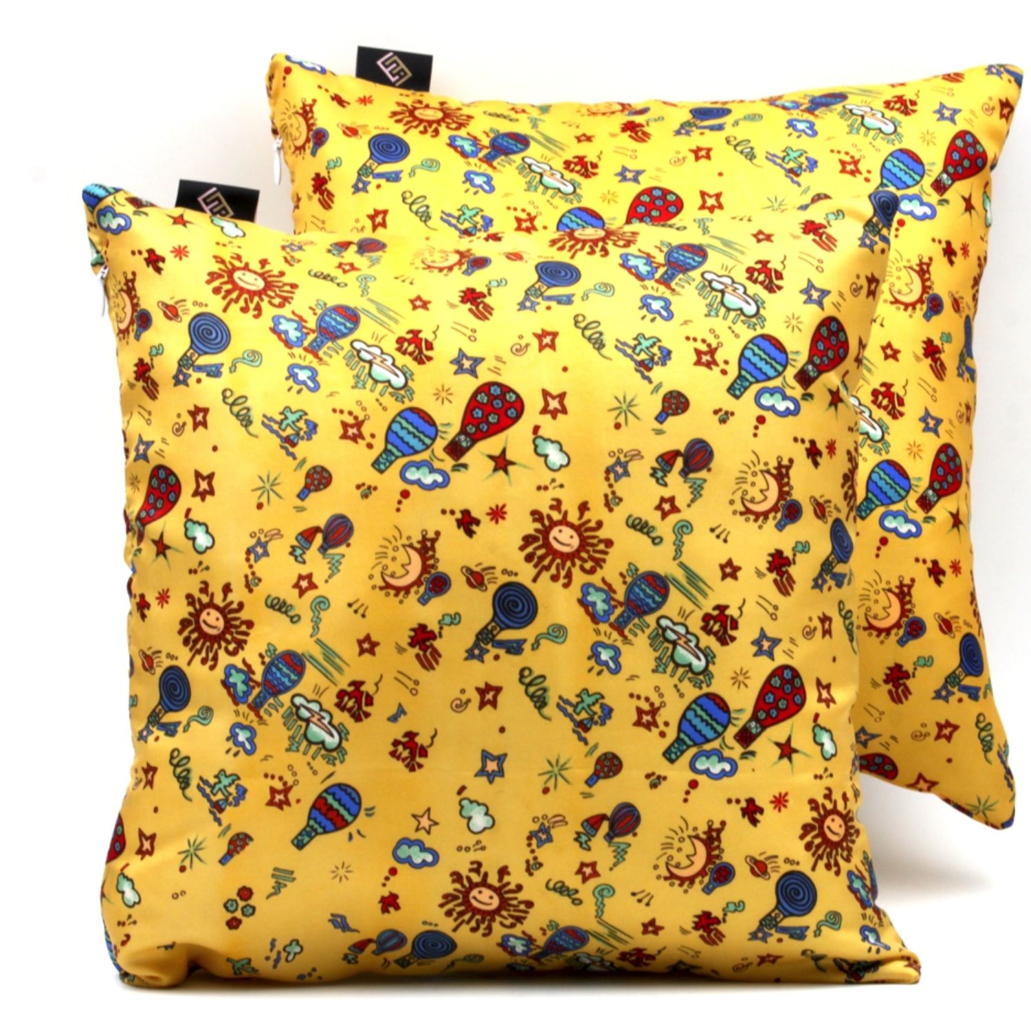 Cuscini quadrati arredo moderni giallo stampati - Silky Pillows Square blank