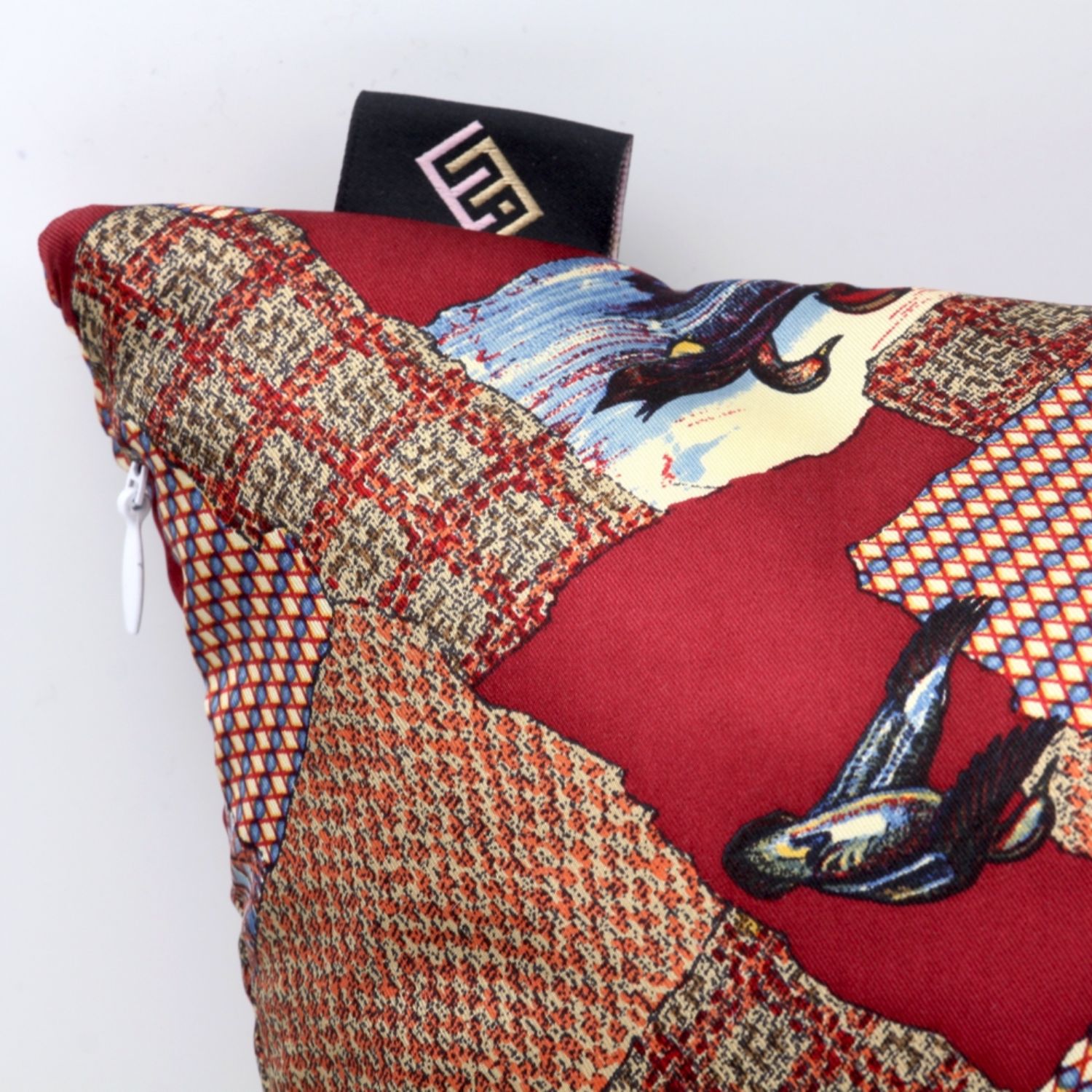 Cuscini quadrati arredo moderni rosso stampati- Silky Pillows Square 2 blank