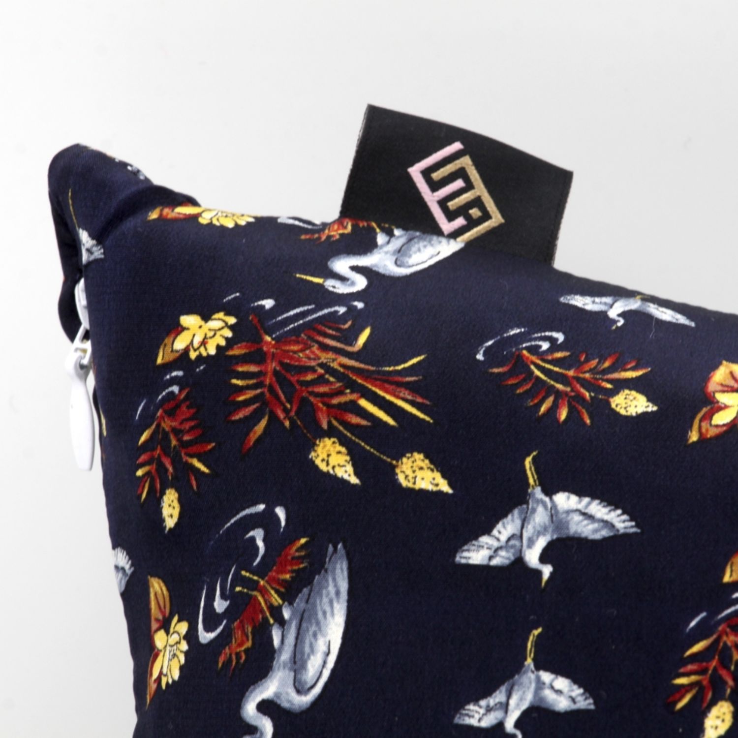 Cuscini rettangolari decorativi in seta Blu stampa animali Silky Pillows Rectangular 2 blank